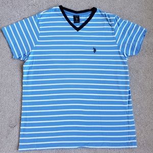 U.S. Polo Assn. Striped V-Neck Shirt